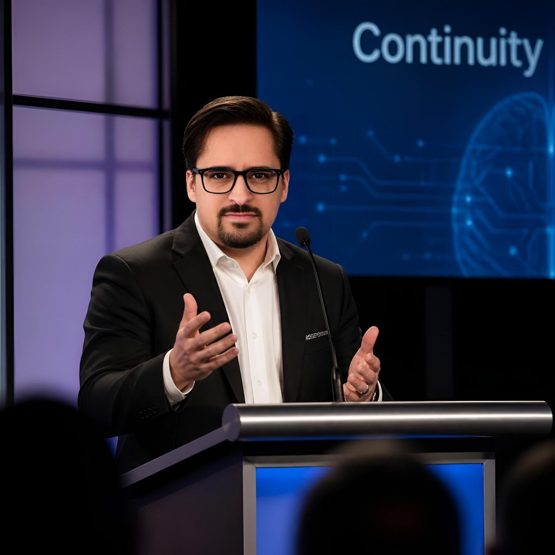 Speaking photo — Francisco J. Mayorga, Jr.